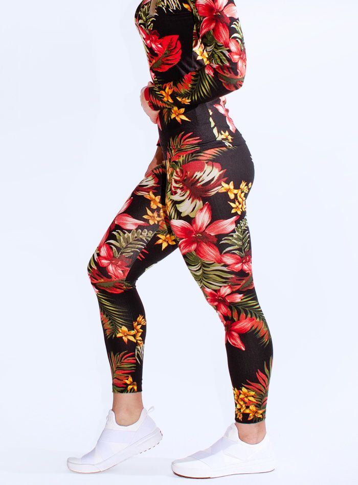 Hawaiian Floral Paradise Leggings