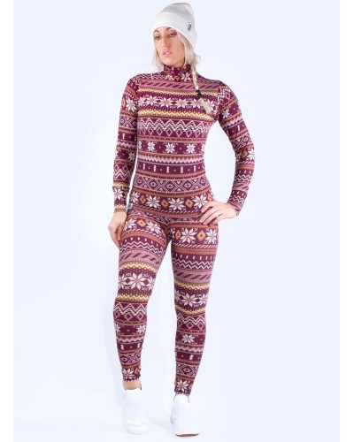 Plum Snowflake Base layer Top