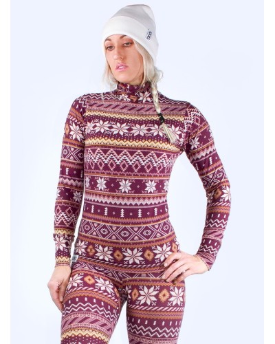 Plum Snowflake Base layer Top