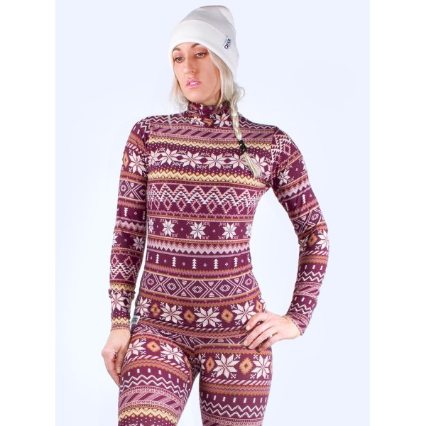 Plum Snowflake Base layer Top