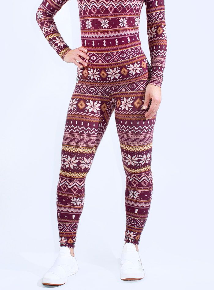 Plum Snowflake Legging