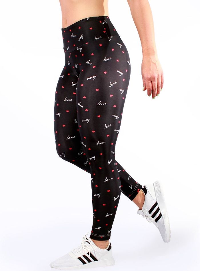 Heart love Black legging