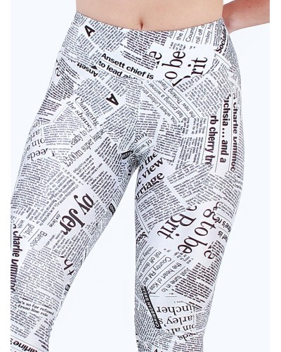 White Newspaper Legging