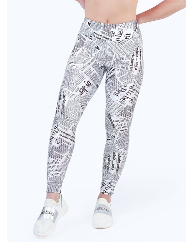 White Newspaper Legging