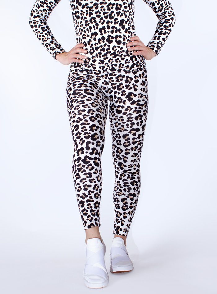 Wild Snow Leopard leggings