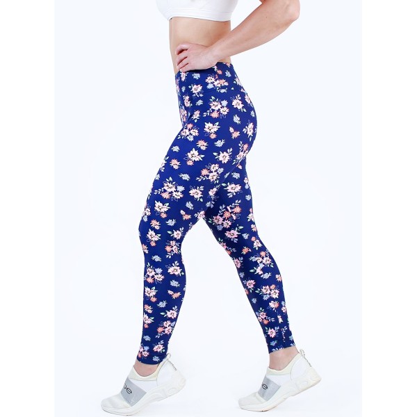 Navy Spring Bloom flowers legging